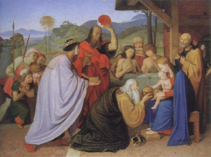 Friedrich overbeck adoration of the kings Spain oil painting art